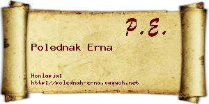 Polednak Erna névjegykártya